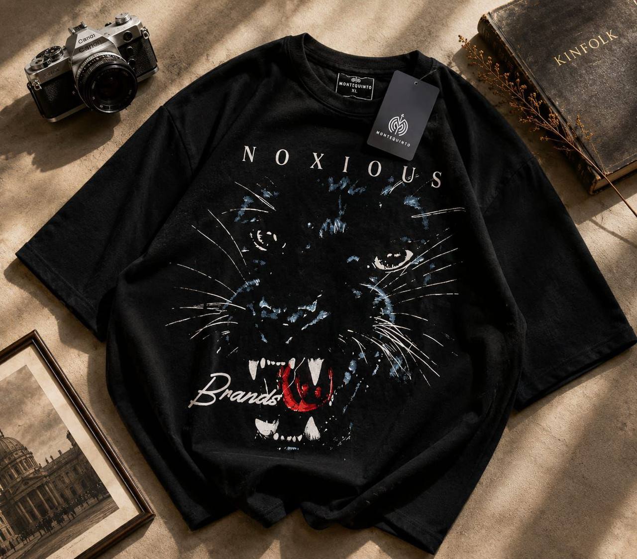Noxious Panther Oversized Tee – Black Edition