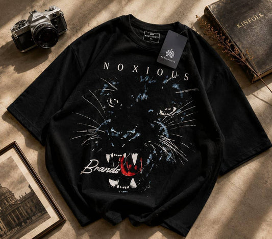 Noxious Panther Oversized Tee – Black Edition